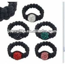 Кольца из горного хрусталя shamballa